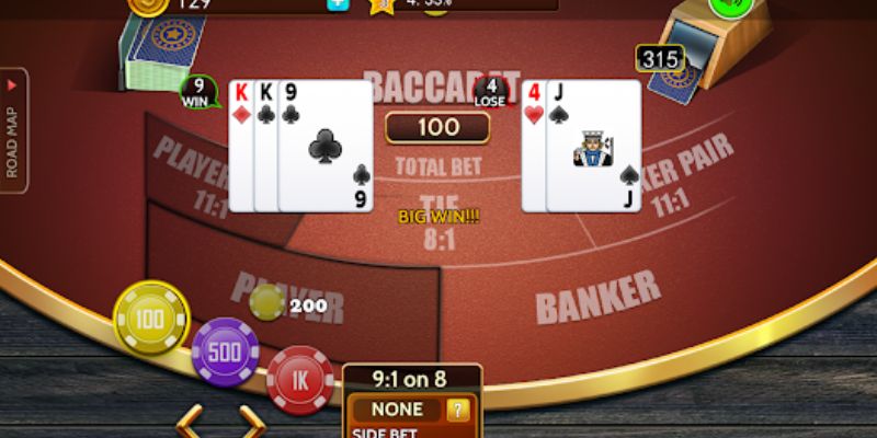 Những hình thức cược có trong game Baccarat trực tuyến 